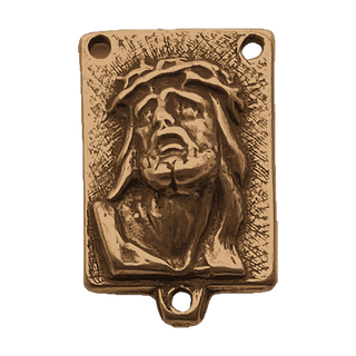 Vintage Bronze Holy Face of Jesus Rosary Center