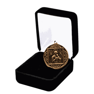 Vintage Bronze Perpetual Help and St. Alphonsus Medal