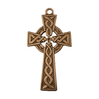 Vintage Bronze Celtic Ringed Cross