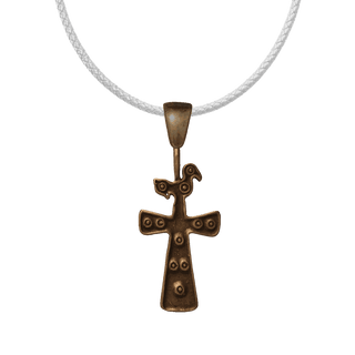 Vintage Bronze Armenian Bird Cross
