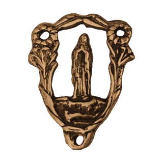 Vintage Bronze Virgin in the Rose Grotto Rosary Center