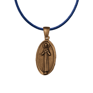 Vintage Bronze Art Deco Medal of Christ and the Virgin