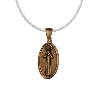 Vintage Bronze Art Deco Medal of Christ and the Virgin