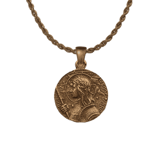 Vintage Bronze Joan of Arc Medal, Domremy to Rouen