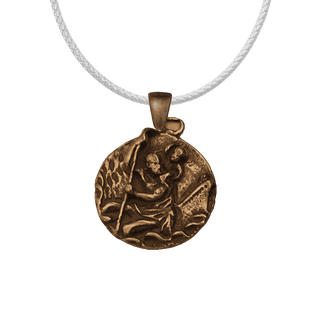 Vintage Bronze St. Christopher - Bas Relief Medal