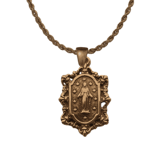Vintage Miraculous Medal - Bronze