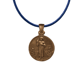 Vintage Bronze Guardian Angel and Good Shepherd Medal