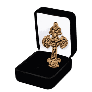 Vintage Bronze Celtic Knotwork Crucifix, Large