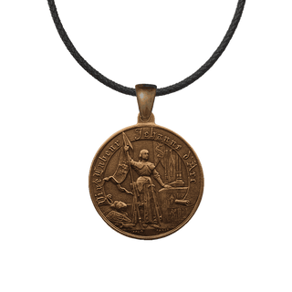 Vintage Bronze Joan of Arc Medal, France, Large