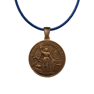 Vintage Bronze Joan of Arc Medal, France, Large