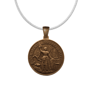 Vintage Bronze Joan of Arc Medal, France, Large