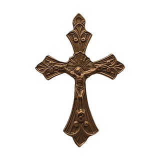 Vintage Bronze Radiant Halo Crucifix