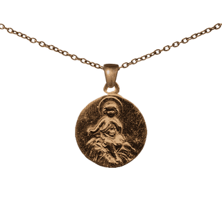 Vintage Bronze Christ Child in the Manger Medal