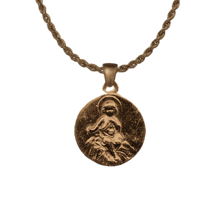 Vintage Bronze Christ Child in the Manger Medal