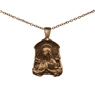 Vintage Bronze Antique Lourdes Medal, France