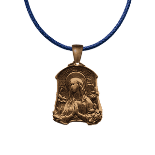 Vintage Bronze Antique Lourdes Medal, France