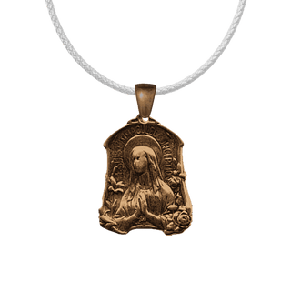 Vintage Bronze Antique Lourdes Medal, France