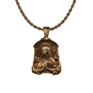 Vintage Bronze Antique Lourdes Medal, France
