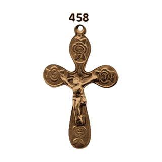 Vintage Bronze Little Roses Crucifix