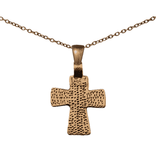 Vintage Bronze Textured Coptic Cross