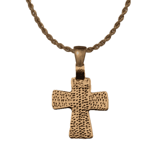 Vintage Bronze Textured Coptic Cross