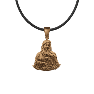 Vintage Bronze Immaculate Heart of Mary Medal