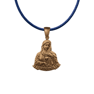 Vintage Bronze Immaculate Heart of Mary Medal