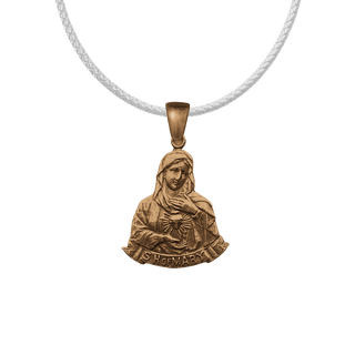 Vintage Bronze Immaculate Heart of Mary Medal