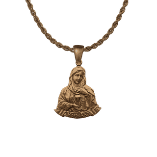 Vintage Bronze Immaculate Heart of Mary Medal