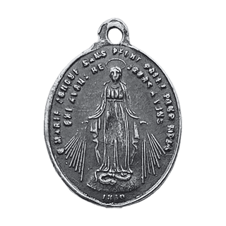 Vintage Sterling Silver St. Michael, Protector of France Medal — reverse