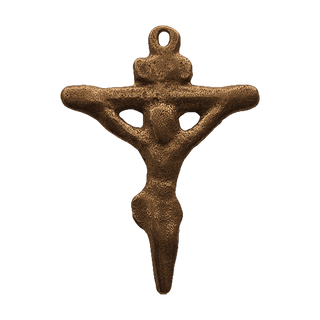 Vintage Bronze Worn Crucifix from Antiquity