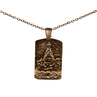 Vintage Bronze Our Lady of Fatima Plaque Medal
