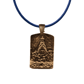 Vintage Bronze Our Lady of Fatima Plaque Medal