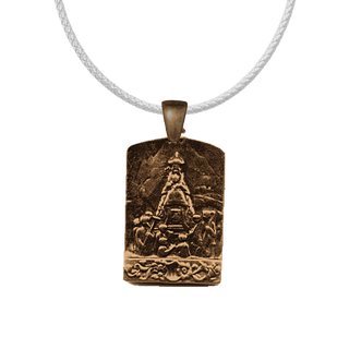 Vintage Bronze Our Lady of Fatima Plaque Medal