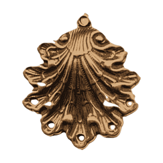 Vintage Bronze Pierced Scallop Shell Pendant
