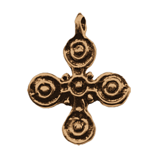 Vintage Bronze Five Wounds Cross