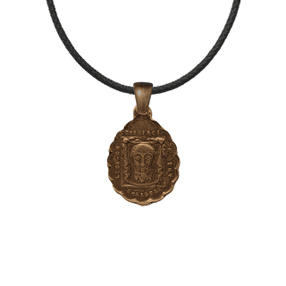 Vintage Bronze Holy Face of Jesus and St. Joseph Medal