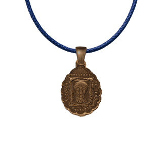 Vintage Bronze Holy Face of Jesus and St. Joseph Medal
