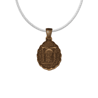 Vintage Bronze Holy Face of Jesus and St. Joseph Medal
