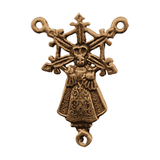 Vintage Bronze Infant of Prague Rosary Center