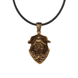 Vintage Bronze Assumption of Mary Medal, French