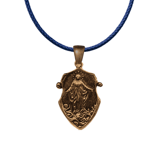 Vintage Bronze Assumption of Mary Medal, French