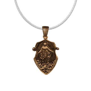 Vintage Bronze Assumption of Mary Medal, French