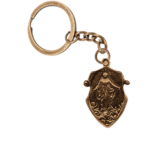 Vintage Bronze Assumption of Mary Medal, French