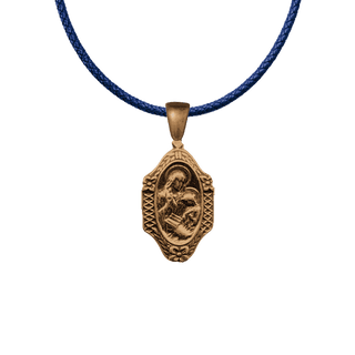 Vintage Bronze St. Anne Teaching the Virgin Medal