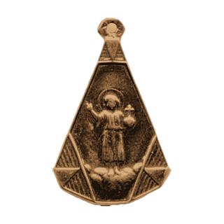 Vintage Bronze Child Jesus with Orb Medal