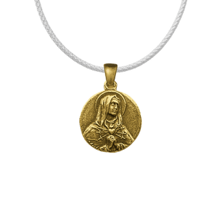 Vintage Yellow Bronze Our Lady of Sorrows Medal