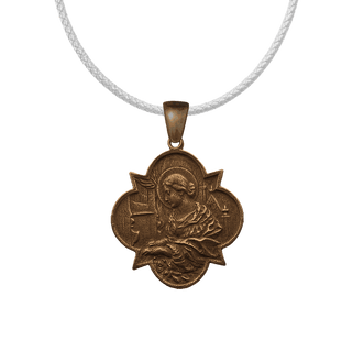 Vintage Bronze St. Cecilia Medal, Patroness of Sacred Music