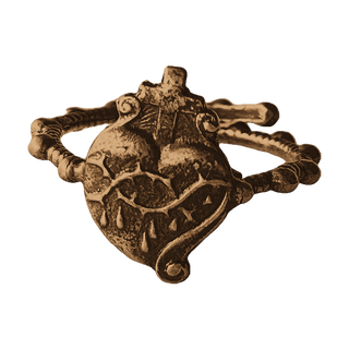 Vintage Bronze Sacred Heart & Precious Blood Ring