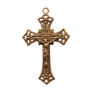Vintage Bronze Elegant Four Circles Crucifix